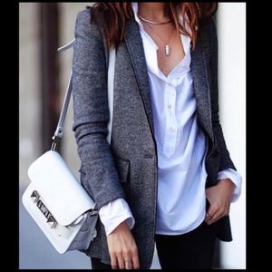 Banana Republic long wool blend boyfriend blazer